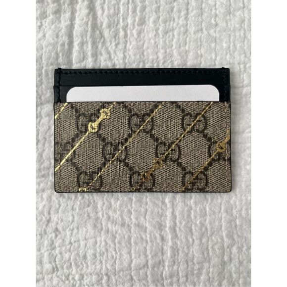 Gucci Black and Gold Card Holder - Picture 4 of 8